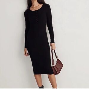 Madewell Ribbed Henley Sweater Dress